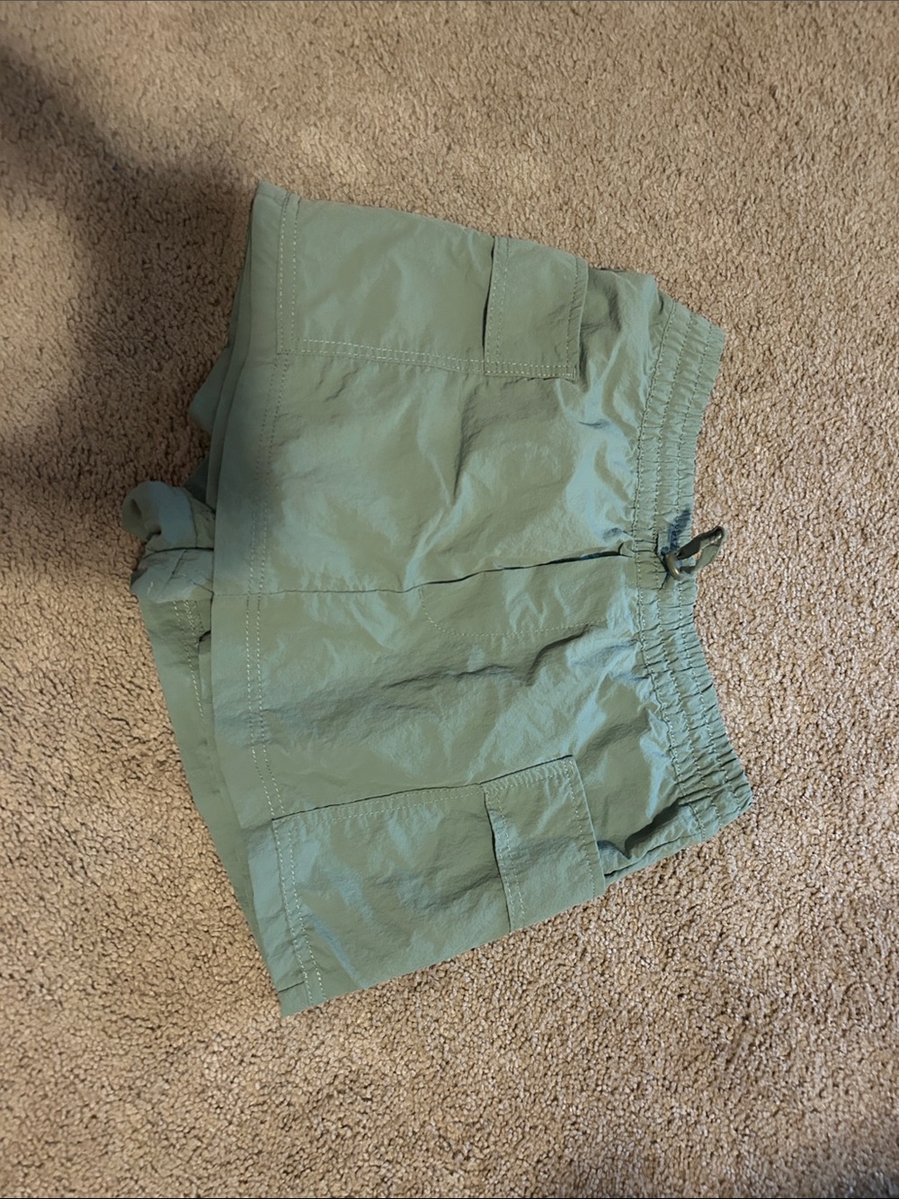 Forever 21 Sage Green Cargo Skort with Elastic Waist